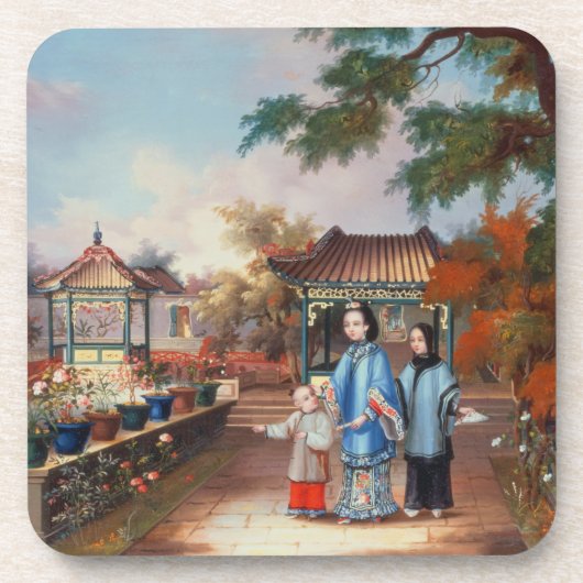 中国のな庭、c.の彼女の子供を持つ母 コースター (正面)