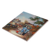 中国のな庭、c.の彼女の子供を持つ母 タイル (側面)