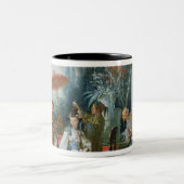 中国のな庭、c.1742 ツートーンマグカップ (中央)