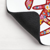 中国のな愛Ai春の花の漢字の記号のロゴ マウスパッド (コーナー)