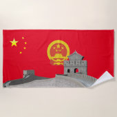 中国のな旗 ビーチタオル (正面)