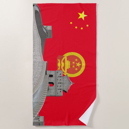 中国のな旗 ビーチタオル (正面)