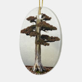 中国のな杜松の盆栽の木 セラミックオーナメント (左)