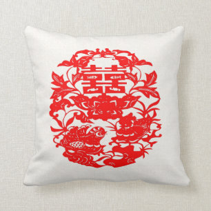 中国のな民芸の倍の幸福愛鳥 クッション