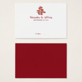 中国のな漢字のロゴの結婚式のカラフルの春の花 (正面&裏面)