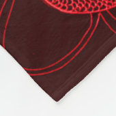 中国のな火のドラゴン フリースブランケット (角)