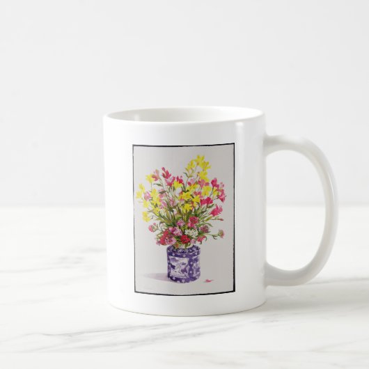 中国のな瓶の花 コーヒーマグカップ (右)