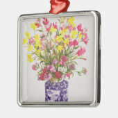 中国のな瓶の花 メタルオーナメント (左)
