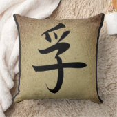 中国のな真実の記号のアジアテーマの正方形 クッション (ブランケット)