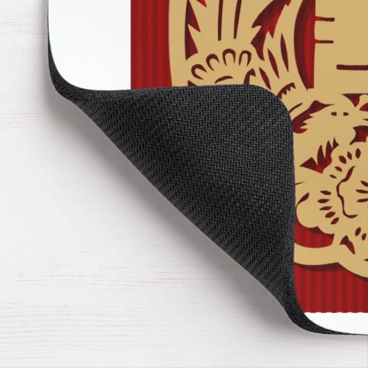 中国のな結婚式の倍の幸福のステッカー(v2) マウスパッド (コーナー)