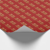 中国のな結婚式の倍の幸福の赤い花嫁のギフト ラッピングペーパー (角)