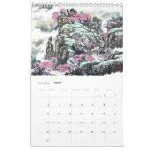 中国のな絵画のカレンダー2017年(独身のなページ) カレンダー (1月 2027)
