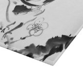 中国のな絵画、プラム花および鳥 カッティングボード (角)