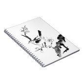 中国のな絵画、プラム花および鳥 ノートブック (右側)