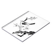 中国のな絵画、プラム花および鳥 ノートブック (左側)