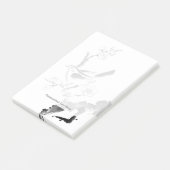 中国のな絵画、プラム花および鳥 ポストイット (アングル)