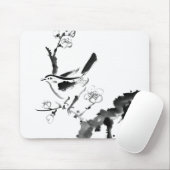 中国のな絵画、プラム花および鳥 マウスパッド (マウス)