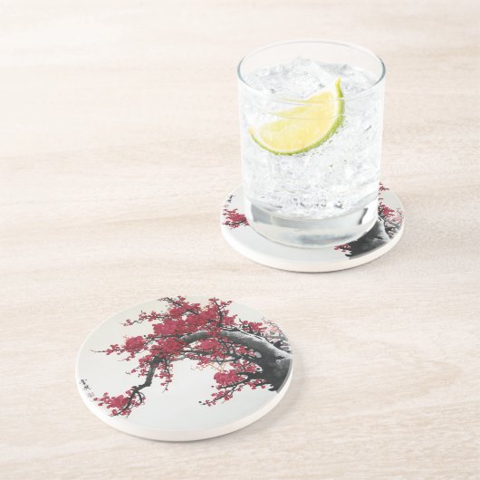 中国のな絵画-桜のコースター コースター (側面)