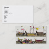 中国のな船、「Le Cからのイラストレーションの例 名刺 (正面/裏面)