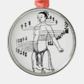 中国のな薬の図表 メタルオーナメント (正面)