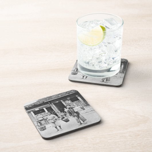 中国のな行商人、c.1870 (b/wの写真) コースター (右側)