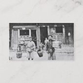 中国のな行商人、c.1870 (b/wの写真) 名刺 (裏面)