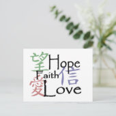 「中国のな記号」の郵便はがき ポストカード (スタンド正面)