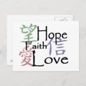 「中国のな記号」の郵便はがき ポストカード (正面/裏面)