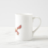 中国のな赤および金ゴールドのドラゴンの専門のコップ ボーンチャイナマグカップ (右)