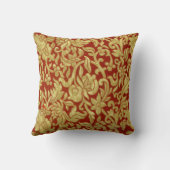 中国のな赤および金ゴールドパターン クッション (裏面)