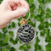 中国のな青銅色のドラゴン キーホルダー (手)