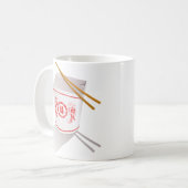 中国のな食糧は写実的な箱の箸を取ります コーヒーマグカップ (正面左)