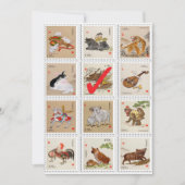 中国のな(占星術の)十二宮図のおもしろいの誕生日のパーティの招待状 招待状 (正面)