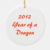 中国のな(占星術の)十二宮図のアンティークによって刺繍される金ドラゴン セラミックオーナメント (裏面)