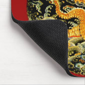 中国のな(占星術の)十二宮図のアンティークによって刺繍される金ドラゴン マウスパッド (コーナー)