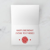 中国のな(占星術の)十二宮図のウサギPAPERCUTのイラストレーション シーズンカード (内部)