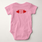 中国のな(占星術の)十二宮図のウシPAPERCUTのイラストレーション ベビーボディスーツ (裏面)