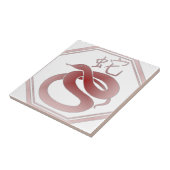 中国のな(占星術の)十二宮図のヘビ タイル (側面)