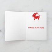 中国のな(占星術の)十二宮図のヤギPAPERCUTのイラストレーション シーズンカード (内部)