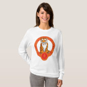 中国のな(占星術の)十二宮図動物- Tiger.pdf Tシャツ (正面フル)