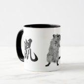 中国のな(占星術の)十二宮図-ラット マグカップ (正面左)