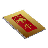 中国のな(占星術の)十二宮図- 2021年間のウシ-ノート ノートブック (右側)