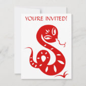 中国のな(占星術の)十二宮図PAPERCUTのヘビの図解入りの、写真付きのなワイシャツ 招待状 (正面)