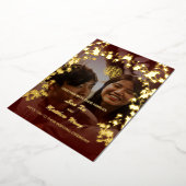 中国のの結婚フォトゴールドフォイル招待状 箔招待状 (回転した状態)