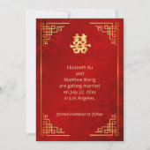 中国のの結婚金ゴールド枠 セーブザデート (裏面)