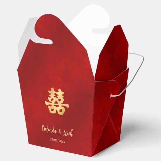 中国のの赤結婚白金ゴールド フェイバーボックス (オープン)