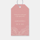 中国のエレガント二重の幸福結婚ラベル ギフトタグ (裏面)