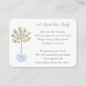 中国のオレンジ色の木が本の赤ちゃんシャワーをもたらす エンクロージャーカード (正面)