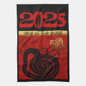 中国のカスタムニューイヤースネーク〔占星術の〕十二宮図誕生日KT キッチンタオル (縦)