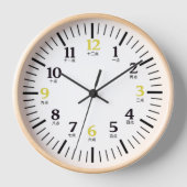 中国のキャラクターブラック金ゴールド数字 壁時計 (正面)